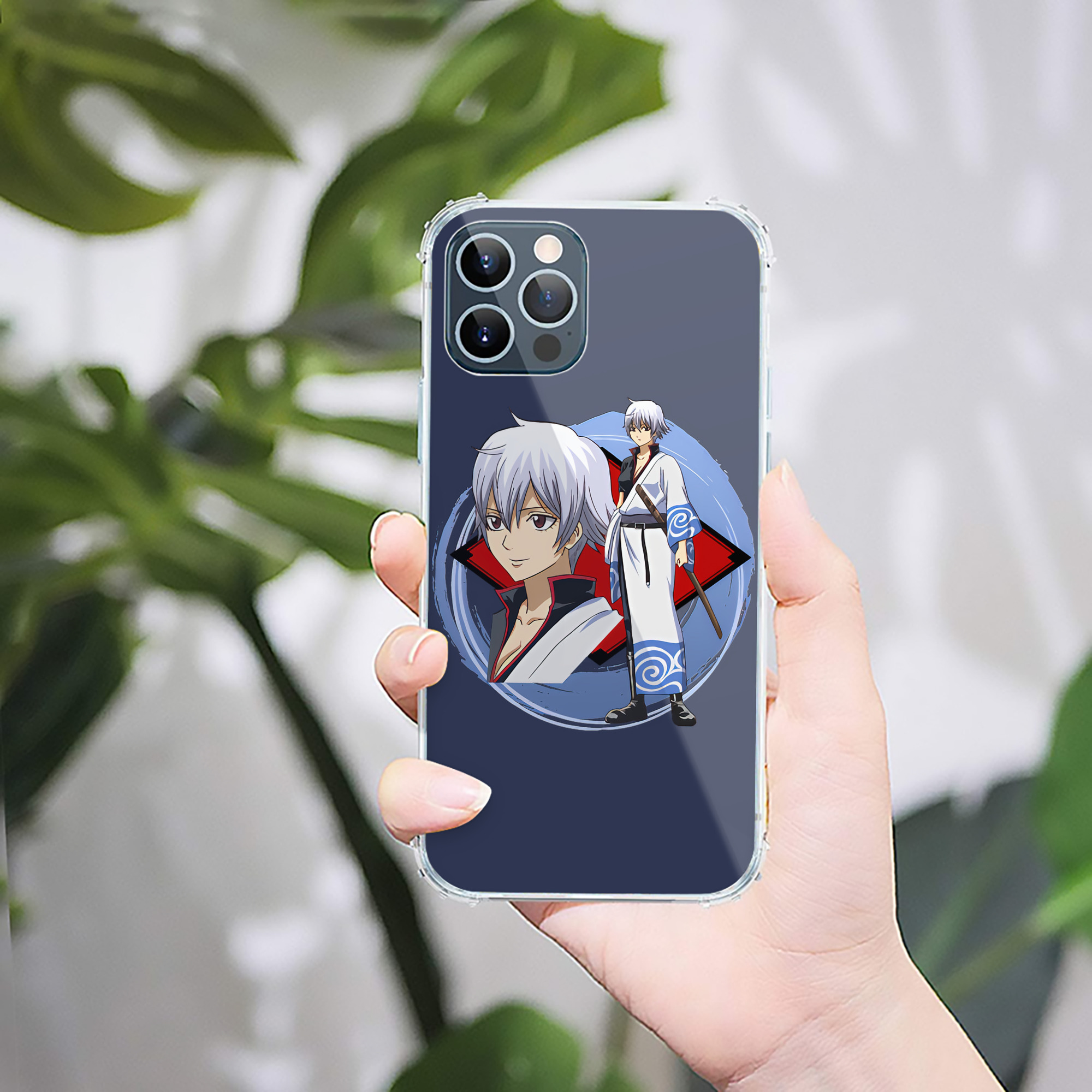 （画像用） ぎんたま 坂田銀時（さかたぎんとき） 神楽 志村新八（しむら しんぱち） GINTAMA Sakata Gintoki Kagura Shimura Shinpachi 【iPhone 12シリーズ対応】透明スマホケース（クリアソフトケース）